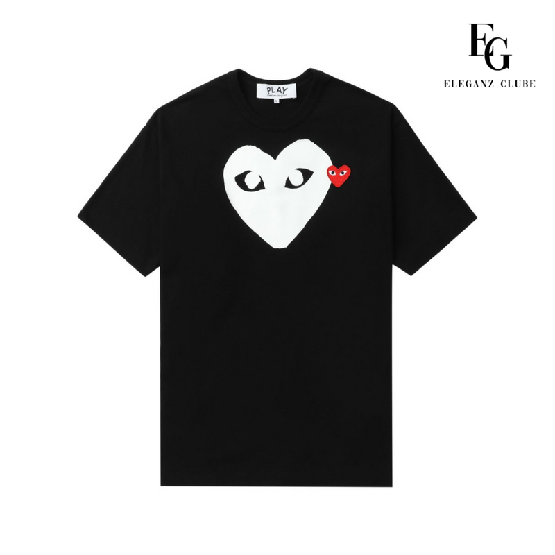 Camiseta Manga Curta Comme des Garçons Play Preta - Big Heart