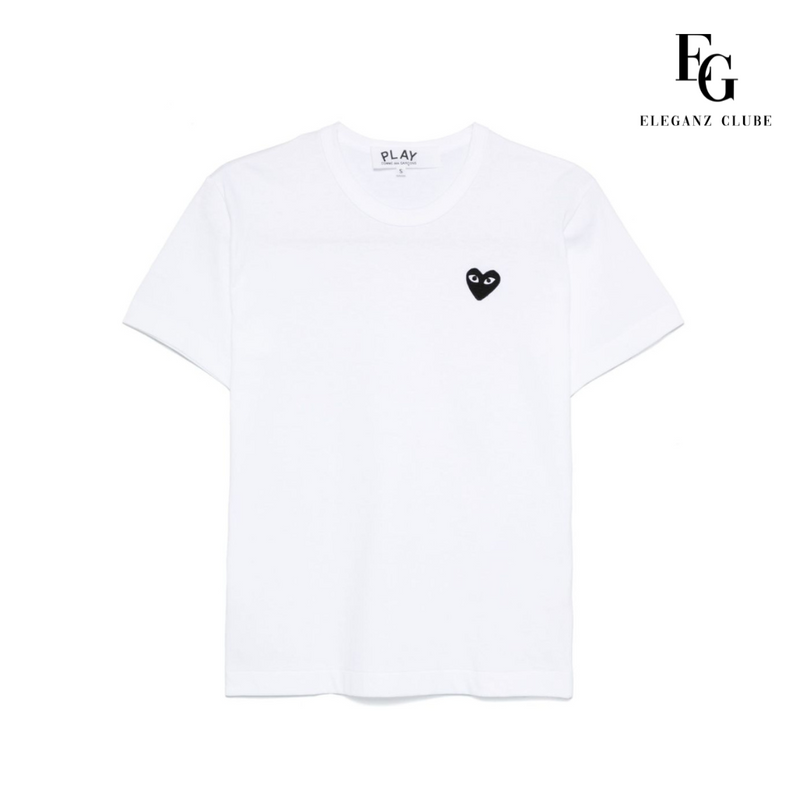 Camiseta Manga Curta Comme des Garçons Play Branca - Black Heart