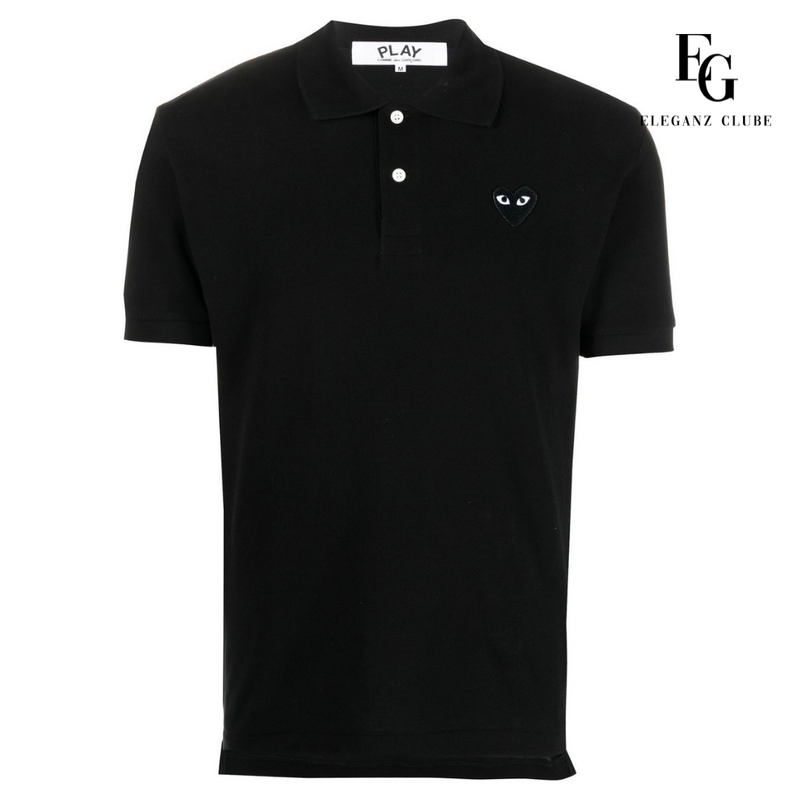 Camisa Polo Comme des Garçons Play Preta - Black Heart