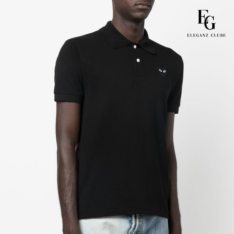 Camisa Polo Comme des Garçons Play Preta - Black Heart