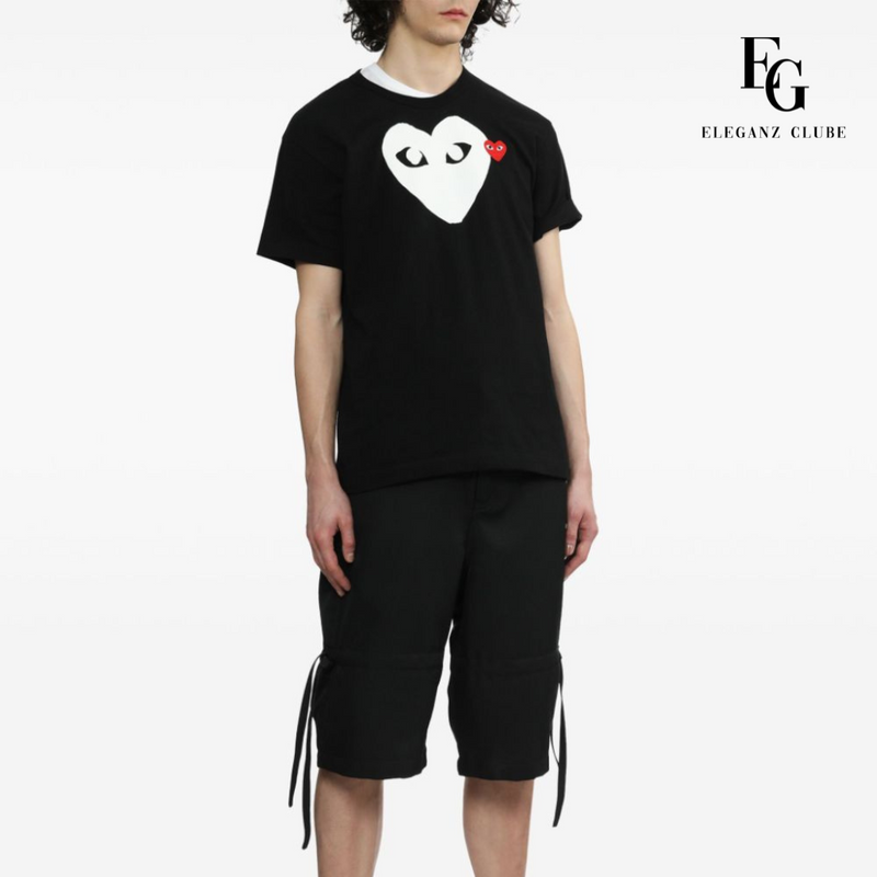 Camiseta Manga Curta Comme des Garçons Play Preta - Big Heart