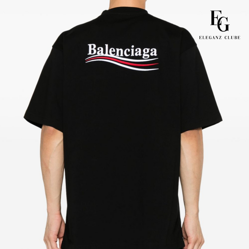 Camiseta Manga Curta Balenciaga Preta - POLITICAL