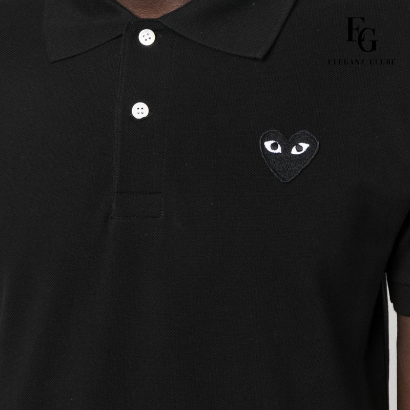 Camisa Polo Comme des Garçons Play Preta - Black Heart