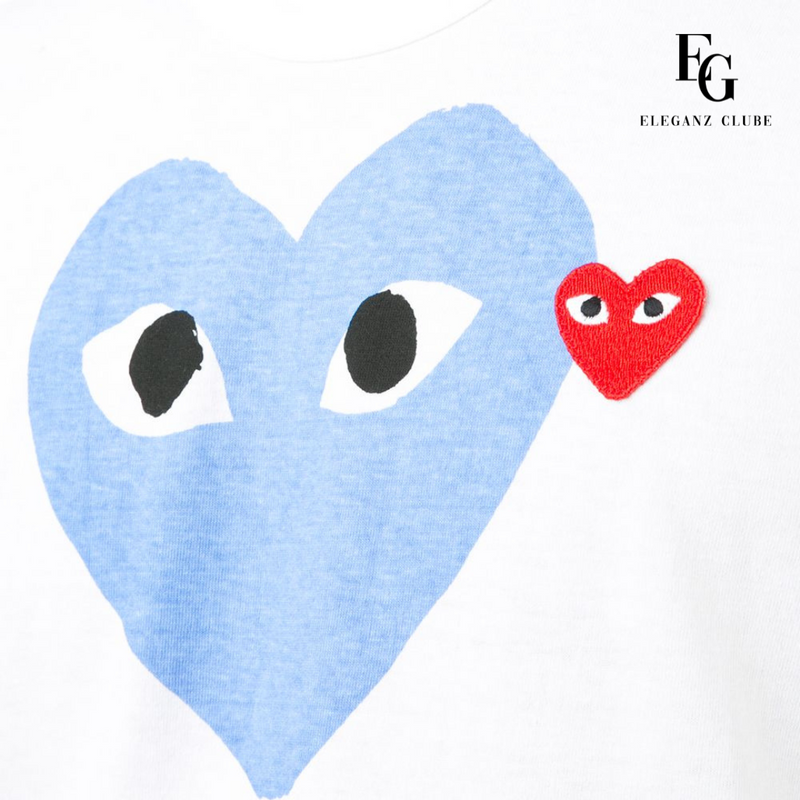 Camiseta Manga Curta Comme des Garçons Play Branca - Big Heart