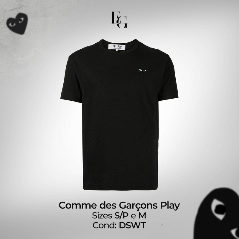 Camiseta Manga Curta Comme des Garçons Play Preta - Black Heart